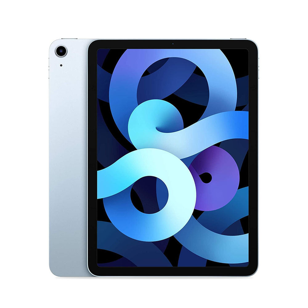 Refurbished Apple iPad Air 4 I 10'9" i Sky Blue, elegant design.